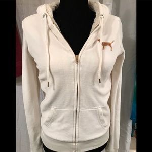 Pink Victoria’s Secret Gold Bling Sherpa Lined